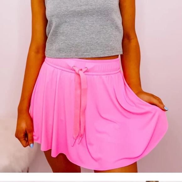 TCEC High-waisted mini athletic skort pink size large CP9666 - Picture 1 of 8